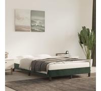vidaXL Bed Frame without Mattress Dark Green 120x190 cm Small Double Velvet