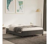 vidaXL Bed Frame without Mattress Dark Grey 135x190 cm Double Double Velvet