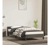 vidaXL Bed Frame without Mattress Dark Grey 90x190cm Single Velvet