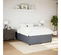 vidaXL Bed Frame without Mattress Dark Grey Double Velvet