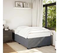 vidaXL Bed Frame without Mattress Dark Grey Double Velvet