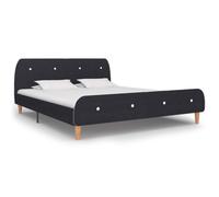 vidaXL Bed Frame without Mattress Bed Dark Grey Fabric 150x200 cm King Size