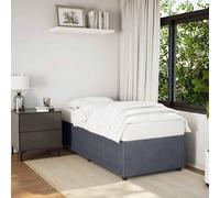 (dark grey, single) vidaXL Bed Frame Bed Base Bedroom Mattress Foundation Home Bedstead Velvet