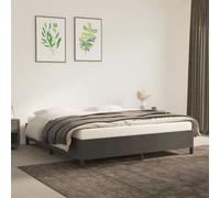 Bed Frame without Mattress Dark Grey Super King Velvet