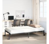 vidaXL Bed Frame without Mattress Foldable Black 75x190 cm Steel