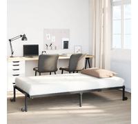 Vidaxl Bed Frame Without Mattress Foldable Black 90X190 Cm Steel