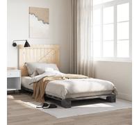 vidaXL Bed Frame without Mattress Grey 100x200 cm Solid Wood Pine