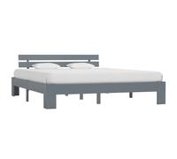 vidaXL Solid Pine Wood Bed Frame Grey 160x200cm Double Bed Bedroom Furniture