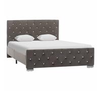 vidaXL Bed Frame without Mattress Grey Fabric 120x200cm