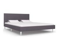 vidaXL Bed Frame without Mattress Grey Fabric 135x190 cm Double