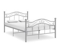 vidaXL Bed Frame Grey Metal 120x200 cm Home Bedroom Furniture Bed Base Unit