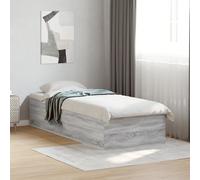 vidaXL Bed Frame without Mattress Grey Sonoma 100x200 cm