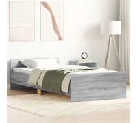 vidaXL Bed Frame without Mattress Grey Sonoma 100x200 cm Engineered Wood