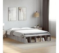 Bed Frame Base Grey Sonoma 120x190 cm Small Double Engineered Wood vidaXL