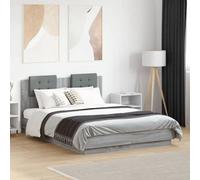 Vidaxl Bed Frame Without Mattress Grey Sonoma 120X190 Cm Small Double