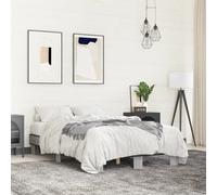 vidaXL Bed Frame without Mattress Grey Sonoma 120x200 cm