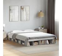 vidaXL Bed Frame Home Bed Base Bedstead Grey Sonoma 140x200 cm Engineered Wood