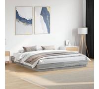 Bed Frame Base Grey Sonoma 180x200 cm Super King Engineered Wood vidaXL