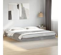 vidaXL Bed Frame without Mattress Grey Sonoma 180x200 cm Super King Engineered Wood