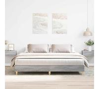 (grey sonoma, 180 x 200 cm) vidaXL Bed Frame No Mattress Black 140x190 cm Engineered Wood