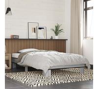Bed Frame Grey Sonoma 75x190 cm Small Single Engineered Wood and Metal vidaXL