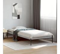 Bed Frame Grey Sonoma 90x190 cm Single Engineered Wood and Metal vidaXL