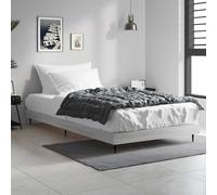 Vidaxl Bed Frame Grey Sonoma 90X200 Cm Engineered Wood, Grey