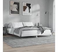 vidaXL Bed Frame without Mattress High Gloss White 140x200 cm