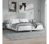 vidaXL Bed Frame without Mattress High Gloss White 140x200 cm