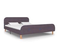 vidaXL Bed Frame without Mattress Home Bed Base Taupe Fabric 135x190 cm Double