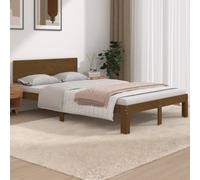 vidaXL Bed Frame without Mattress Honey Brown 120x190cm Small Double