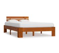 vidaXL Solid Pine Wood Bed Frame Honey Brown 120x200cm Double Bed Furniture