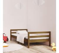 vidaXL Bed Frame without Mattress Honey Brown 90x200 cm Solid Wood Pine