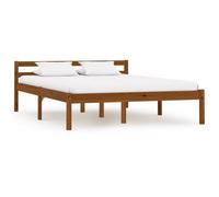 vidaXL Solid Pine Wood Bed Frame Honey Brown 120x200cm Single Bed Furniture