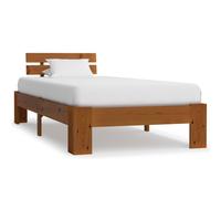 vidaXL Bed Frame without Mattress Honey Brown Solid Pine Wood 90x200 cm