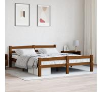 Vidaxl Bed Frame Without Mattress Honey Brown Solid Pinewood 160X200 Cm