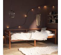 vidaXL Solid Wood Pine Bed Frame Honey Brown 90x200 cm Home Bedroom Furniture