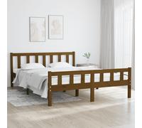 vidaXL Bed Frame without Mattress Honey Brown Solid Wood 120x200 cm