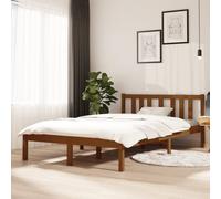 vidaXL Bed Frame without Mattress Honey Brown Solid Wood 120x200 cm