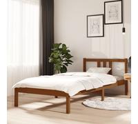 vidaXL Bed Frame without Mattress Honey Brown Solid Wood 90x200 cm