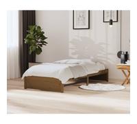 vidaXL Bed Frame without Mattress Honey Brown Solid Wood 90x200 cm