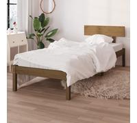 Vidaxl Bed Frame Honey Brown Solid Wood Pine 90X190 Cm Single, Brown