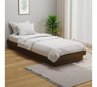 vidaXL Bed Frame without Mattress Honey Brown Solid Wood Small Single