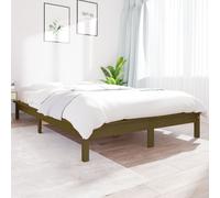 vidaXL Bed Frame without Mattress Honey Brown Super King Size Solid Wood