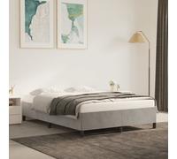 vidaXL Bed Frame without Mattress Light Grey 135x190 cm Double Double Velvet