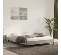 vidaXL Bed Frame without Mattress Light Grey 135x190 cm Double Double Velvet