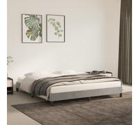 vidaXL Bed Frame without Mattress Light Grey Super King Velvet