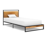 vidaXL Bed Frame Metal 100x200 cm Home Bedroom Furniture Single Bedstead Set