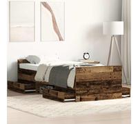 vidaXL Bed Frame without Mattress Old Wood 100x200cm Engineered Wood