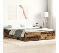 Vidaxl Bed Frame Without Mattress Old Wood 120X190Cm Small Double Engineered Wood